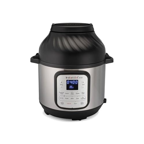 Instant Pot DUO CRISP + Air Fryer 8L Multikocher. 11 Funktionen in 1: Schnellkochtopf, Bratpfanne, Dampfgarer, Slow Kocher, Metall von Instant Pot