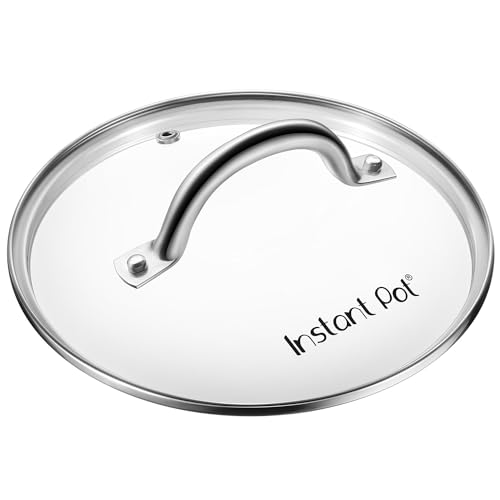 Instant Pot Deckel aus gehärtetem Glas, 7,6 Zoll, Mini 3-Qt, Kochtopfdeckel, Griff und Rand aus Edelstahl, klar von Instant Pot