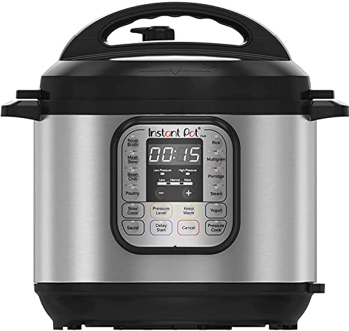 Instant Pot Duo 80 Elektro-Multikocher 1200 W, 7,6L, Edelstahl, - Schnellkochtopf, Schongarer, Reiskocher, Sautierpfanne, Joghurtbereiter, Dampfgarer und Sterilisator, Silber von Instant Pot