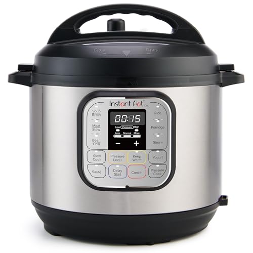 Instant Pot Duo 7-in-1-Multikocher 5,7 l – gebürstetes Edelstahl, großer Schnellkochtopf, Schongarer, Reiskocher, Sauteuse, Joghurtbereiter, Dampfgarer und Speisenwärmer, spülmaschinenfest von Instant Pot