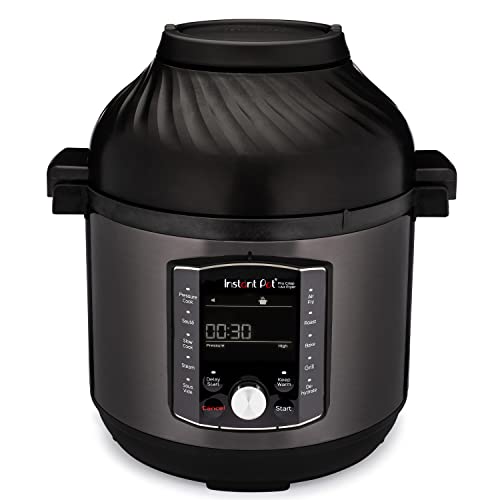 Instant Pot Pro Crisp 11-in-1-Elektro-Multikocher – Schnellkochtopf, Heißluftfritteuse, Slow Cooker, Dampfgarer, Grill, Dörrgerät und Sous-Vide-Maschine – Schwarzer Edelstahl,1500 W, 7.6 L, von Instant Pot