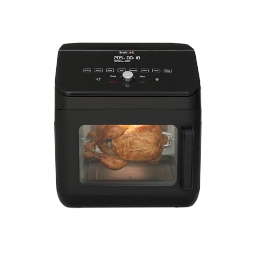 Instant ölfreie Heißluftfritteuse/Ofen 13L mit XXL Fassungsvermögen, 9 Programmen und Drehspieß - Frittieren, Grillen, Braten, Rösten, Backen, Toasten, Aufwärmen, Dehydrieren und Gären - 1700W von Instant Pot