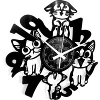 Vinyl Uhr Wanduhr - Vintage Handgefertigt Haustiere Home Katzen von InstantKarmaStore