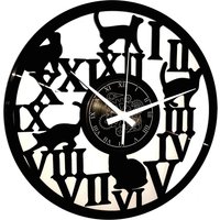 Wanduhr Aus Vinyl - Geschenkidee Für Zuhause, Tiere, Katze Katzen von InstantKarmaStore