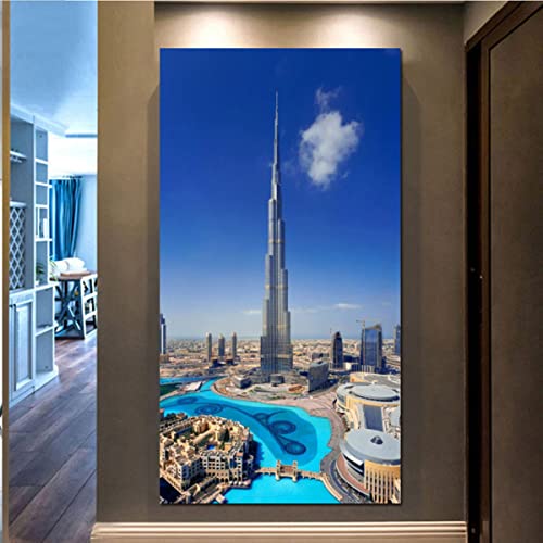 Instarry 5D DIY Diamant Painting Bilder Groß Burj Khalifa Decoration 80x40 cm von Instarry