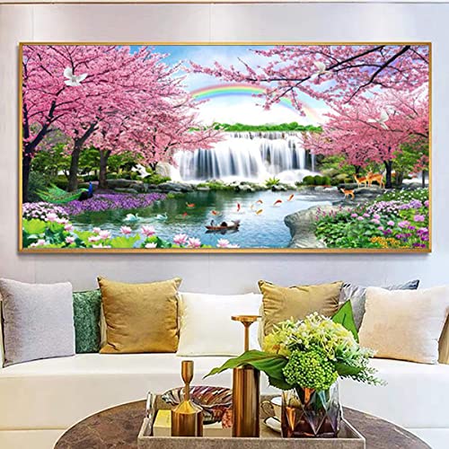 Instarry 5D DIY Diamond Painting Full Groß Naturlandschaft Wasserfall Wohnzimmer Dekoration 100x40 cm Instarry 5D DIY Diamond Painting Full Groß Naturlandschaft Wasserfall Wohnzimmer Dekoration 100x40 cm von Instarry