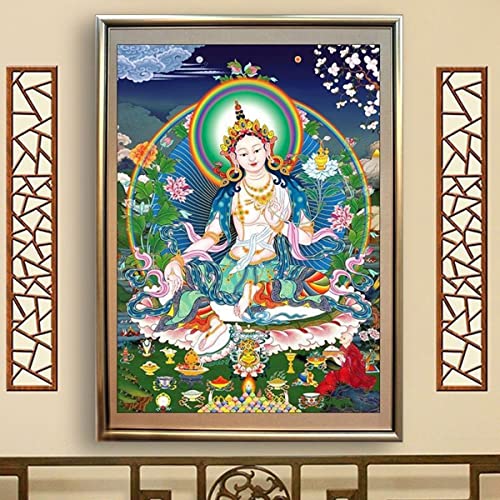 Instarry 5D Diamant Painting Bilder Full Groß Buddha-Figur Wandbilder Wohnzimmer 70x50 cm von Instarry