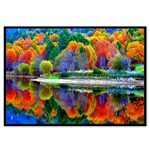 Instarry 5D Diamant Painting Bilder Full Groß Waldparklandschaft Wall Decoration 90x60 cm von Instarry