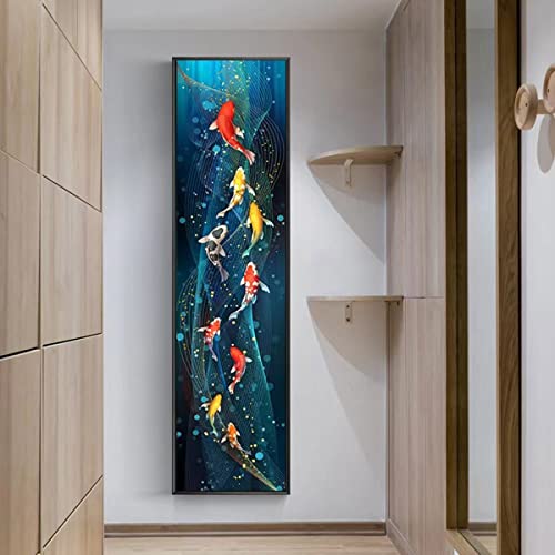 Instarry 5D Diamant Painting Bilder Groß Neun Fischfigur Room Decor 160x40 cm von Instarry
