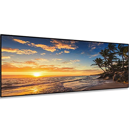 Instarry 5D Diamant Painting Bilder Groß Strand und Sonnenuntergang Home Decoration 150x50 cm von Instarry