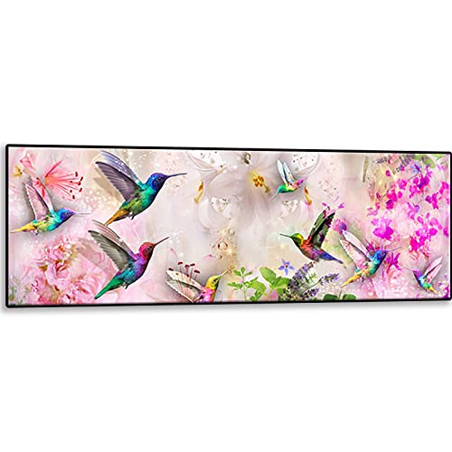Instarry 5D Diamond Painting Bilder Full Groß Kolibri und Blumen Wanddekoration 120x40 cm von Instarry