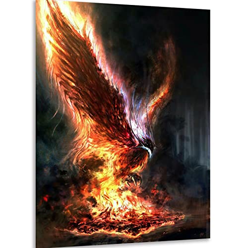 Instarry 5D Diamond Painting Full Groß Flamme und Phönix Wall Decor 90x60 cm von Instarry