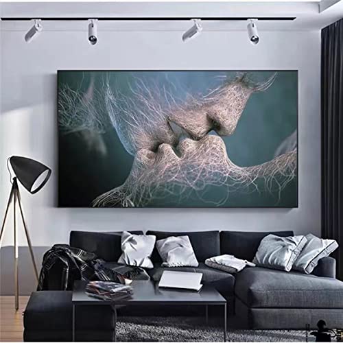 Instarry 5D Diamond Painting Full Groß Paar und Kuss Schlafzimmer Wohnzimmer Deko 80x40 cm von Instarry