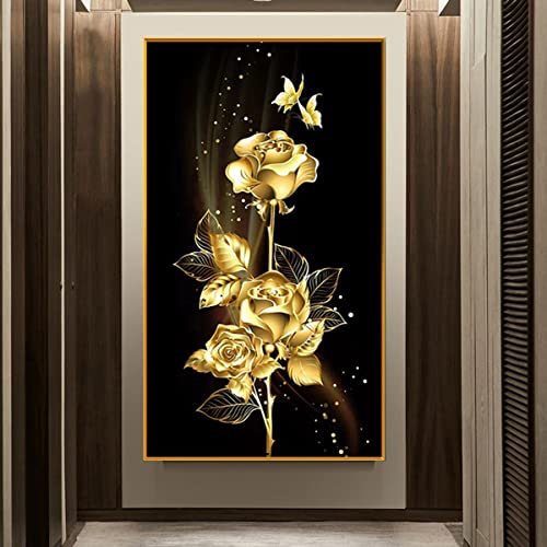 Instarry 5D Diamond Painting Set Groß goldene Rose Wohnzimmer Dekoration 90x50 cm Instarry 5D Diamond Painting Set Groß goldene Rose Wohnzimmer Dekoration 90x50 cm von Instarry