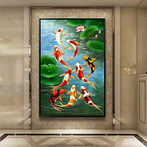 Instarry 5D Diamond Painting Zubehör Full Groß Muster mit neun Fischen Schlafzimmer Wohnzimmer Deko 63x40 cm Instarry 5D Diamond Painting Zubehör Full Groß Muster mit neun Fischen Schlafzimmer Wohnzimmer Deko 63x40 cm von Instarry