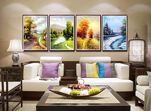 Instarry 5D Diamond Painting Zubehör Groß Vierfach-Malerei Vier Jahreszeiten Wohnzimmer Deko 120x40 cm Instarry 5D Diamond Painting Zubehör Groß Vierfach-Malerei Vier Jahreszeiten Wohnzimmer Deko 120x40 cm von Instarry