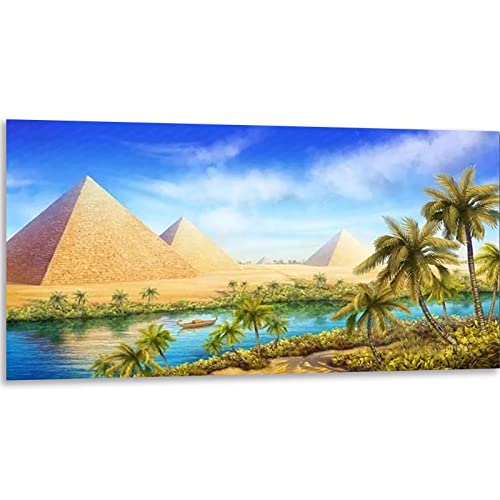 Instarry DIY 5D Diamant Painting Bilder Full Groß Ägyptische Pyramiden Room Decor 100x50 cm von Instarry
