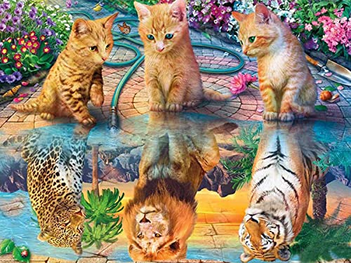Instarry DIY 5D Diamant Painting Zubehör Full Groß Katze und Tiger Indie Room Decor 70x50 cm Instarry DIY 5D Diamant Painting Zubehör Full Groß Katze und Tiger Indie Room Decor 70x50 cm von Instarry
