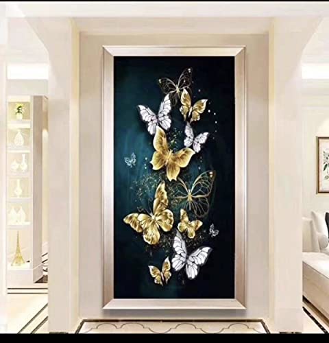 Instarry DIY 5D Diamond Painting Zubehör Groß Schmetterling Schlafzimmer Wohnzimmer Deko 60x40 cm von Instarry