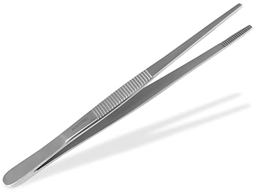 Küchenpinzette, Grillpinzette, Kochpinzette, Pinzette Edelstahl Gerade (14,0 cm) von InstrumenteNrw