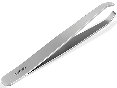 Profi Augenbrauen-Haarzupf-Pinzette Gerade 9 cm - 2 mm Edelstahl Zupfpinzette von InstrumenteNrw