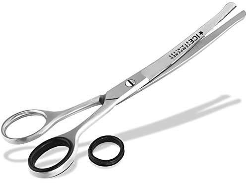 Exklusive Fellschere Pfotenschere Gebogen Haarschere Hundehaar-Schere (14,0 cm) von InstrumenteNrw