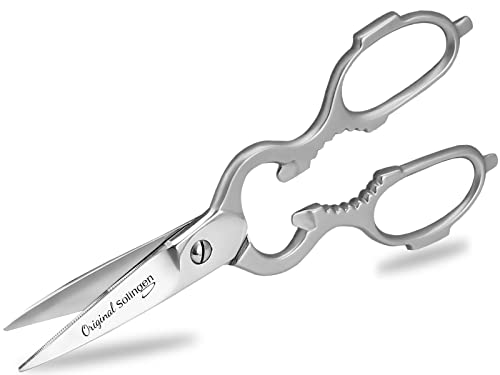 Klassische Küchenschere aus Solingen Haushaltsschere Made in Germany mit Scharfem und Präzisem Schnitt Vielzweckschere mit einseitiger Mikroverzahnung Universal Schere aus Rostfreiem Edelstahl 20 cm von InstrumenteNrw