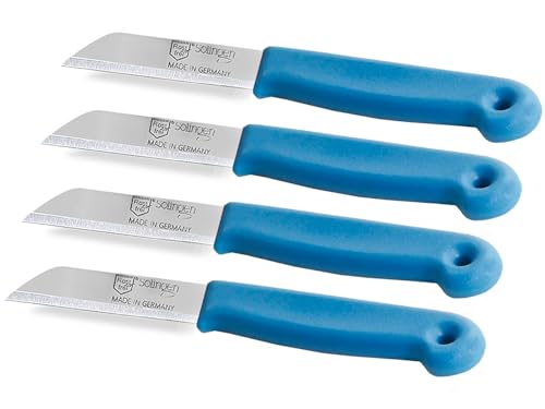 Obstmesser Gemüsemesser Set aus Solingen Kleines Messer mit Scharfem und Präzisem Schnitt aus Rostfreiem Edelstahl Made in Germany Allzweckmesser Universalmesser Klein/Groß (4er Set, Kurz) von InstrumenteNrw