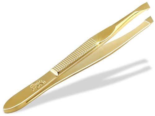 Profi Zupfpinzette Pinzette Solingen Schräg Haarpinzette Edelstahl Made in Germany Augenbrauenpinzette zum Zupfen von Haaren von InstrumenteNrw