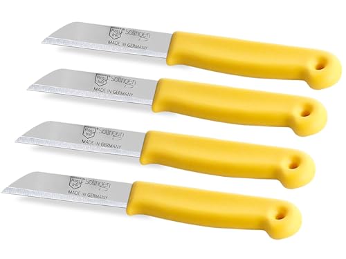 Schälmesser Set aus Solingen Gemüsemesser Allzweckmesser Obstmesser Made in Germany Messer Universal Küchenmesser Edelstahl Rostfrei zum Schneiden von Obst, Gemüse und Fisch (4, Kurz) von InstrumenteNrw