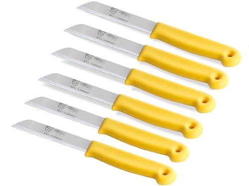 Schälmesser Set aus Solingen Gemüsemesser Allzweckmesser Obstmesser Made in Germany Messer Universal Küchenmesser Edelstahl Rostfrei zum Schneiden von Obst, Gemüse und Fisch (6, Lang) von InstrumenteNrw