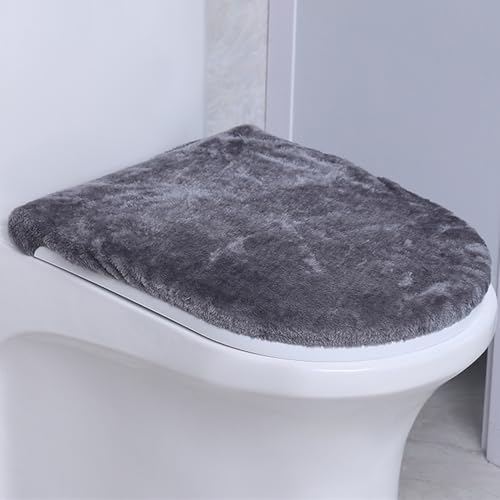 Insun 2 Stück Toiletten Sitzbezug mit Gummizug, WC Deckelbezug aus Mikrofaserstoff für Meisten Toilettendeckel Dunkelgrau Insun 2 Stück Toiletten Sitzbezug mit Gummizug, WC Deckelbezug aus Mikrofaserstoff für Meisten Toilettendeckel Dunkelgrau von Insun
