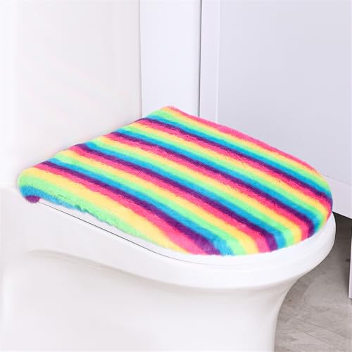 Insun 2 Stück WC Deckelbezug aus Mikrofaserstoff, Toiletten Sitzbezug mit Gummizug für Meisten Toilettendeckel Regenbogen 1 Insun 2 Stück WC Deckelbezug aus Mikrofaserstoff, Toiletten Sitzbezug mit Gummizug für Meisten Toilettendeckel Regenbogen 1 von Insun