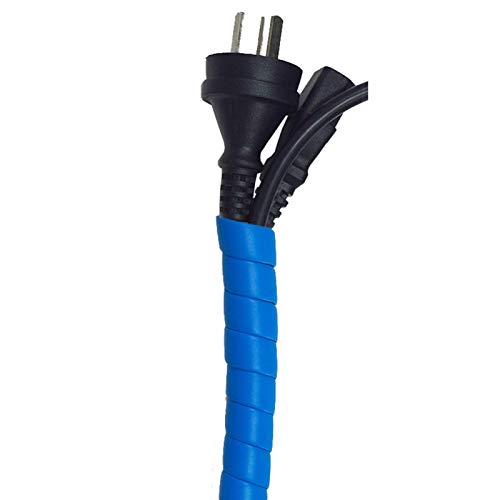 Insun 2m Kabelschlauch Spiral Kabelschläuche Zuschneidbar Kabel Organizer für Kabelschutz, Kabel Verstecken Blau ∅ 12 mm von Insun