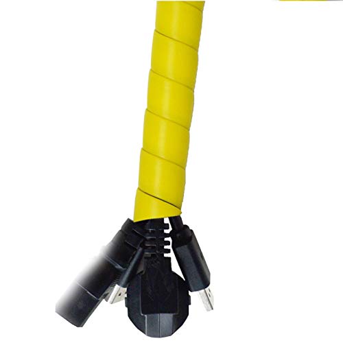 Insun 2m Kabelschlauch Spiral Kabelschläuche Zuschneidbar Kabel Organizer für Kabelschutz, Kabel Verstecken Gelb ∅ 14 mm von Insun