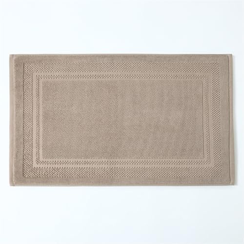 Insun Badezimmerteppich Baumwolle, Frottee Duschvorleger Saugfähig Maschinenwaschbar Khaki 1 75 x 45 cm von Insun