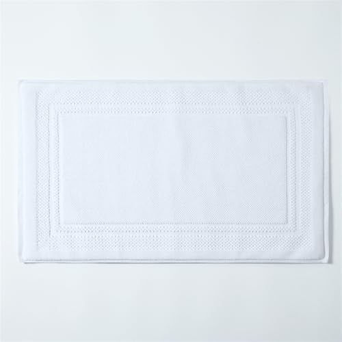 Insun Badezimmerteppich Baumwolle, Frottee Duschvorleger Saugfähig Maschinenwaschbar Weiß 1 75 x 45 cm von Insun