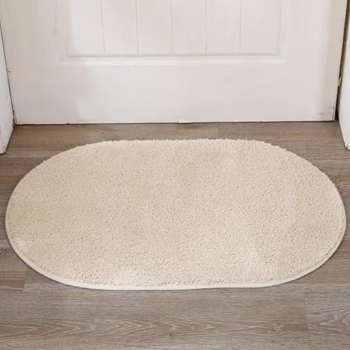 Insun Badezimmerteppich Oval Badematte rutschfest Badteppich Saugfähig Schnelltrocknend Maschinenwaschbar Beige 120 x 200 cm Insun Badezimmerteppich Oval Badematte rutschfest Badteppich Saugfähig Schnelltrocknend Maschinenwaschbar Beige 120 x 200 cm von Insun