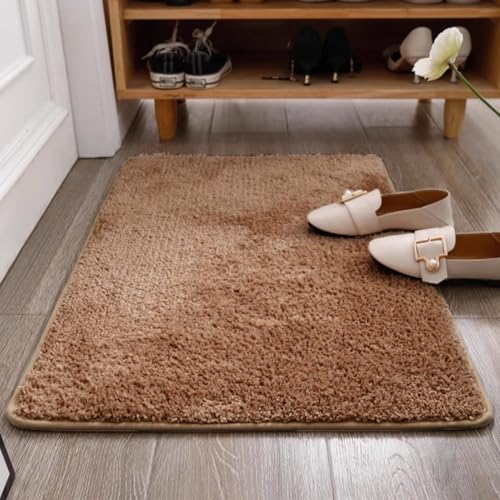 Insun Badezimmerteppich Rechteck Badematte rutschfest Badteppich Saugfähig Schnelltrocknend Maschinenwaschbar Hellbraun 80 x 130 cm Insun Badezimmerteppich Rechteck Badematte rutschfest Badteppich Saugfähig Schnelltrocknend Maschinenwaschbar Hellbraun 80 x 130 cm von Insun