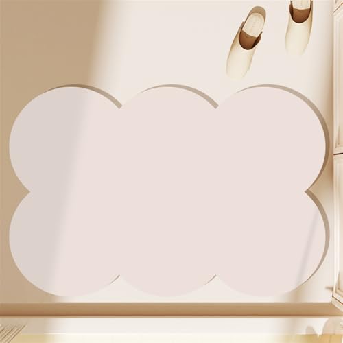Insun Badvorleger, rutschfest, schnell trocknend, saugfähig, dünn, passend unter die Tür, Wolkenmuster, 45,7 x 71,1 cm, cremefarben Insun Badvorleger, rutschfest, schnell trocknend, saugfähig, dünn, passend unter die Tür, Wolkenmuster, 45,7 x 71,1 cm, cremefarben von Insun