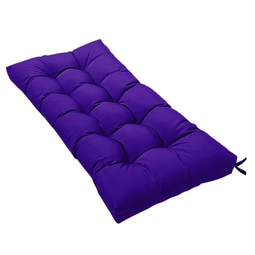 Insun Bankauflage Outdoor Wasserabweisend Wetterfest, Sitzkissen Bank mit Bindebänder für Gartenstuhl Innenbereich Violett 107 x 41 cm von Insun
