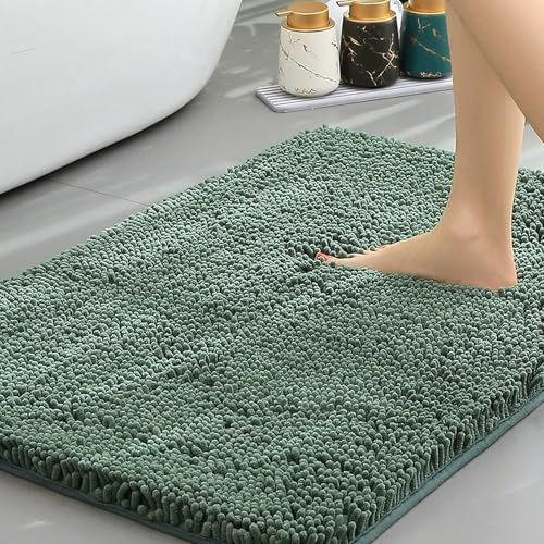 Insun Chenille Badezimmerteppich, Badematte rutschfest Saugfähig Waschbar für Wohnzimmer Schlafzimmer Badezimmer Dunkelgrün 2 60 x 180 cm Insun Chenille Badezimmerteppich, Badematte rutschfest Saugfähig Waschbar für Wohnzimmer Schlafzimmer Badezimmer Dunkelgrün 2 60 x 180 cm von Insun