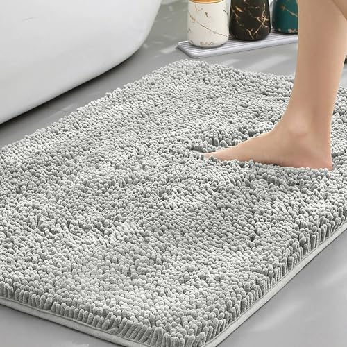 Insun Chenille Badezimmerteppich, Badematte rutschfest Saugfähig Waschbar für Wohnzimmer Schlafzimmer Badezimmer Hellgrün 1 60 x 120 cm Insun Chenille Badezimmerteppich, Badematte rutschfest Saugfähig Waschbar für Wohnzimmer Schlafzimmer Badezimmer Hellgrün 1 60 x 120 cm von Insun