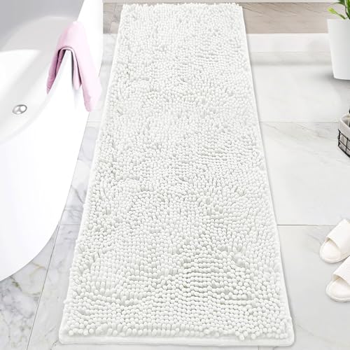 Insun Chenille Badezimmerteppich, Badematte rutschfest Saugfähig Waschbar für Wohnzimmer Schlafzimmer Badezimmer Weiß 40 x 120 cm Insun Chenille Badezimmerteppich, Badematte rutschfest Saugfähig Waschbar für Wohnzimmer Schlafzimmer Badezimmer Weiß 40 x 120 cm von Insun