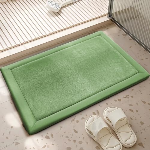 Insun Dick Memory Schaum Badematte, Badezimmerteppich rutschfest Saugfähig Waschbar für Badezimmer Grün 40 x 60 cm Insun Dick Memory Schaum Badematte, Badezimmerteppich rutschfest Saugfähig Waschbar für Badezimmer Grün 40 x 60 cm von Insun