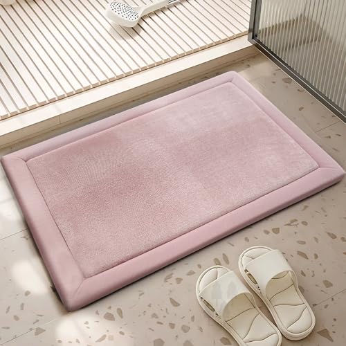 Insun Dick Memory Schaum Badematte, Badezimmerteppich rutschfest Saugfähig Waschbar für Badezimmer Rosa 40 x 60 cm Insun Dick Memory Schaum Badematte, Badezimmerteppich rutschfest Saugfähig Waschbar für Badezimmer Rosa 40 x 60 cm von Insun