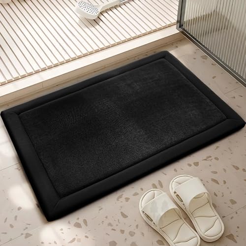 Insun Dick Memory Schaum Badematte, Badezimmerteppich rutschfest Saugfähig Waschbar für Badezimmer Schwarz 40 x 60 cm Insun Dick Memory Schaum Badematte, Badezimmerteppich rutschfest Saugfähig Waschbar für Badezimmer Schwarz 40 x 60 cm von Insun