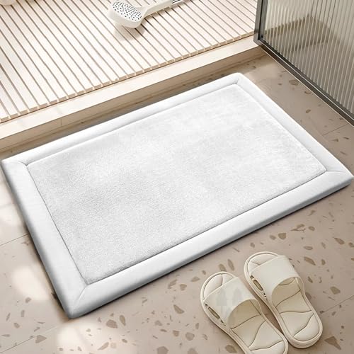 Insun Dick Memory Schaum Badematte, Badezimmerteppich rutschfest Saugfähig Waschbar für Badezimmer Weiß 60 x 80 cm Insun Dick Memory Schaum Badematte, Badezimmerteppich rutschfest Saugfähig Waschbar für Badezimmer Weiß 60 x 80 cm von Insun