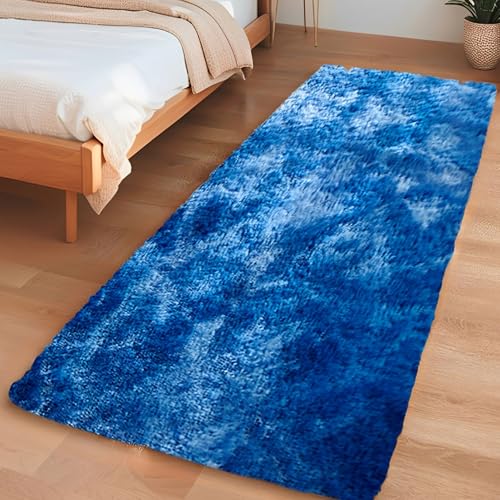 Insun Flauschig Hochflor Teppich Wohnzimmer, Waschbarer Carpet rutschfest, Shaggy Läufer für Schlafzimmer Flur Batik Optik Königsblau 150 x 210 cm Insun Flauschig Hochflor Teppich Wohnzimmer, Waschbarer Carpet rutschfest, Shaggy Läufer für Schlafzimmer Flur Batik Optik Königsblau 150 x 210 cm von Insun