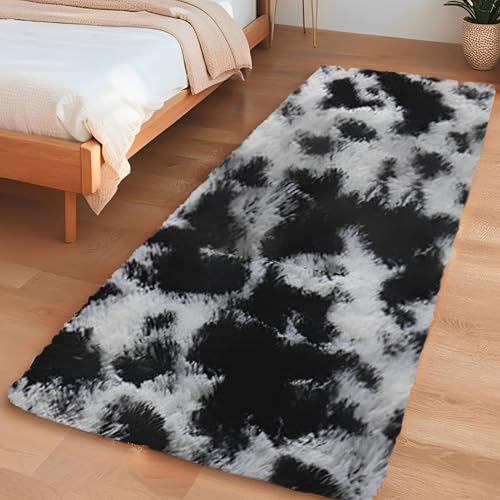 Insun Flauschig Hochflor Teppich Wohnzimmer, Waschbarer Carpet rutschfest, Shaggy Läufer für Schlafzimmer Flur Batik Optik Schwarz Weiß 200 x 200 cm Insun Flauschig Hochflor Teppich Wohnzimmer, Waschbarer Carpet rutschfest, Shaggy Läufer für Schlafzimmer Flur Batik Optik Schwarz Weiß 200 x 200 cm von Insun